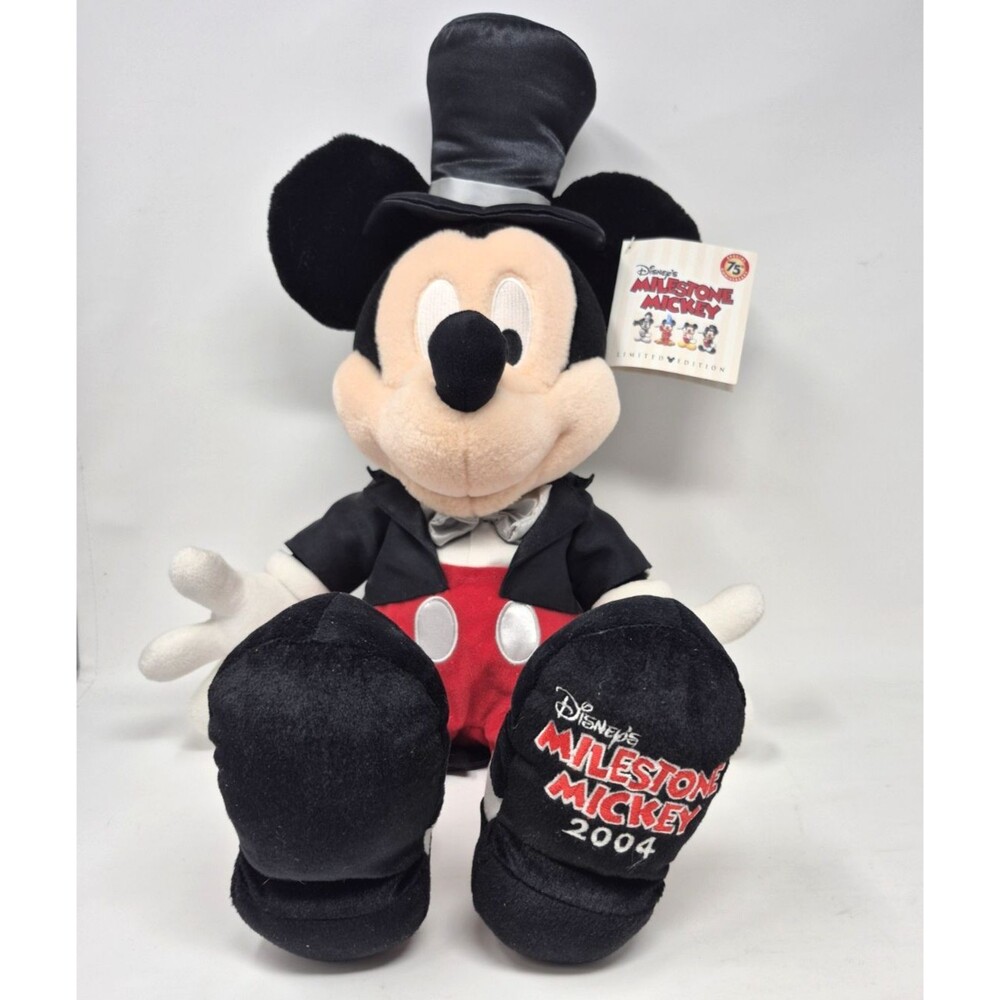 Disney Milestone Mickey Mouse 75th Anniversary 2004 Tuxedo 24" Plush NWT